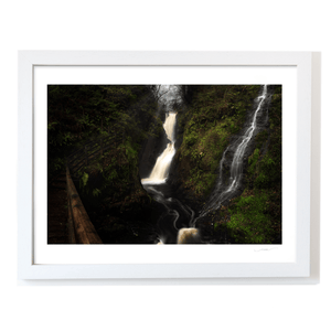 Glenariff Waterfalls in Misty Gorge, Co. Down fine art photography print by Nua Photography