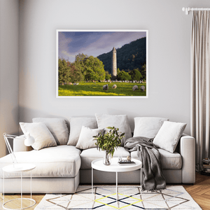 glendalough-round-tower-sheep-golden-hour WFW