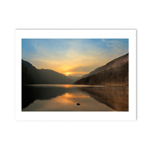 glendalough-upper-lake-golden-sunset PM