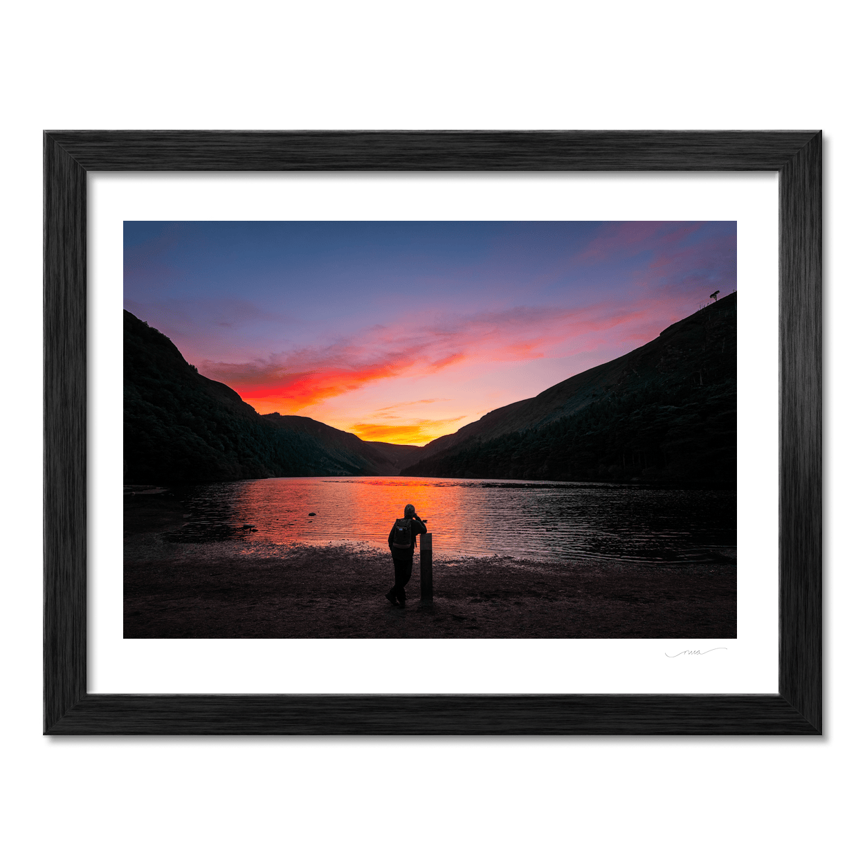 glendalough-upper-lake-sunset-silhouette PM