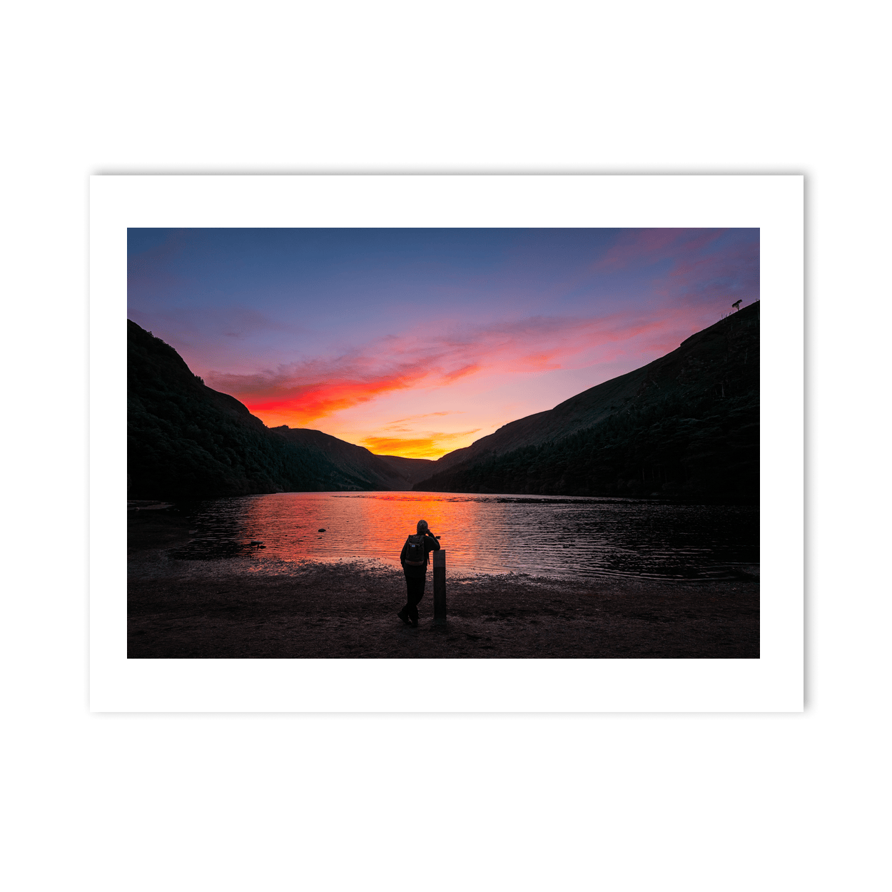 glendalough-upper-lake-sunset-silhouette PM