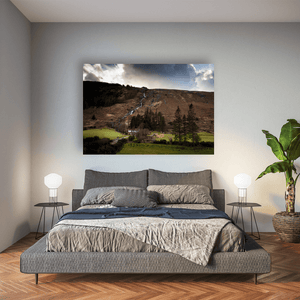 glenmacnass-waterfall-cottage-dramatic-sky Pano