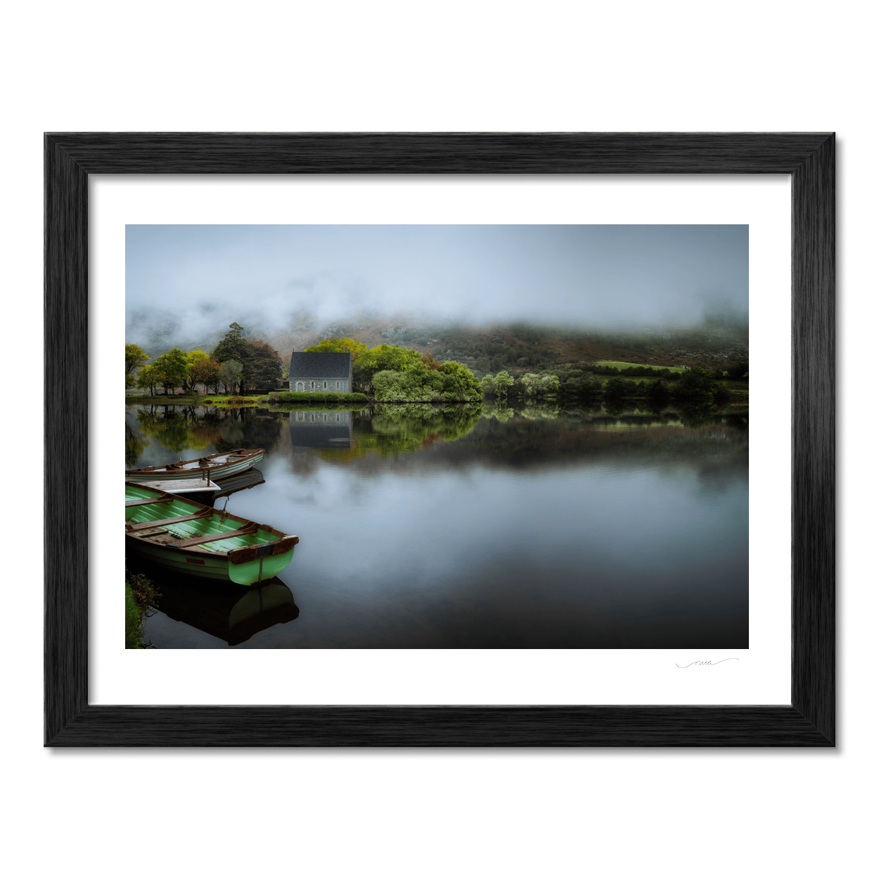 Nua Photography Print Gougane Barra Church on a Misty Morning, Co. Cork Gougane Barra Church Misty Morning Print | Nua Photography