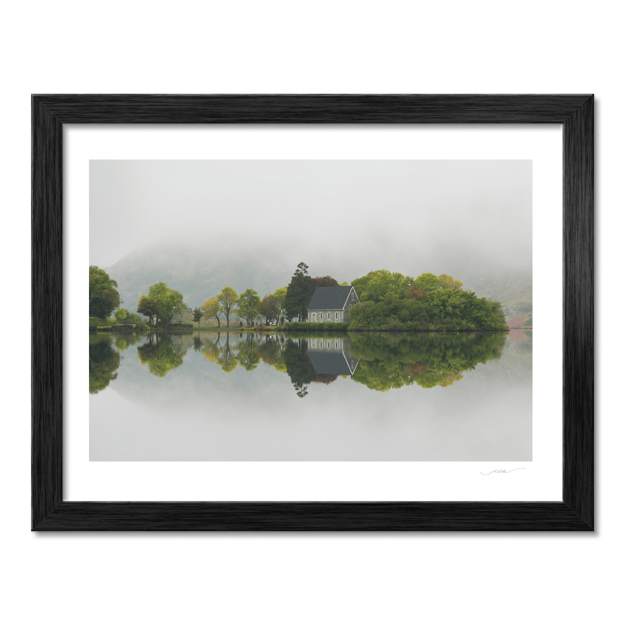 Nua Photography Print Gougane Barra Church Misty Morning Reflection, Co. Cork (3) Gougane Barra Church Misty Morning Reflection Print | Nua Photography