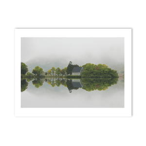Nua Photography Print Gougane Barra Church Misty Morning Reflection, Co. Cork (3) Gougane Barra Church Misty Morning Reflection Print | Nua Photography