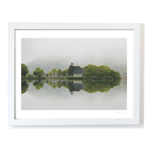 Nua Photography Print Gougane Barra Church Misty Morning Reflection, Co. Cork (3) Gougane Barra Church Misty Morning Reflection Print | Nua Photography