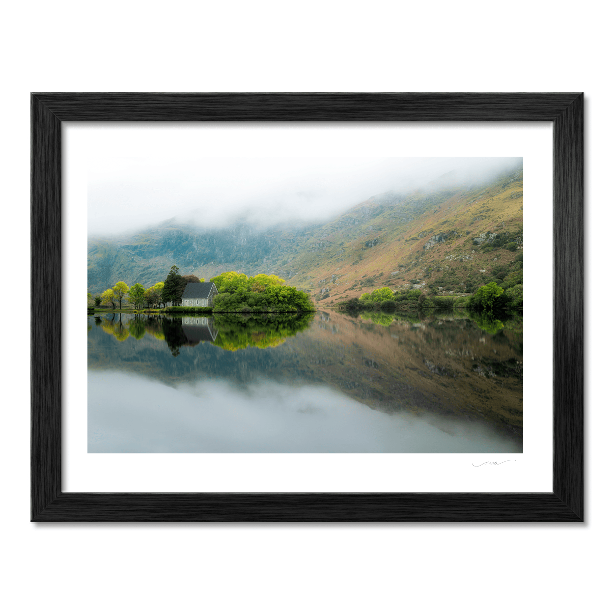 Nua Photography Print Gougane Barra Church Misty Morning Reflection, Co. Cork (4) Gougane Barra Church Misty Morning Reflection Print | Nua Photography