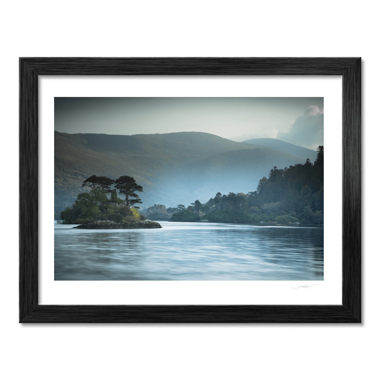 Nua Photography Print Gougane Barra Lake and Island on a Misty Morning, Co. Cork Gougane Barra Lake Misty Morning Print | Nua Photography