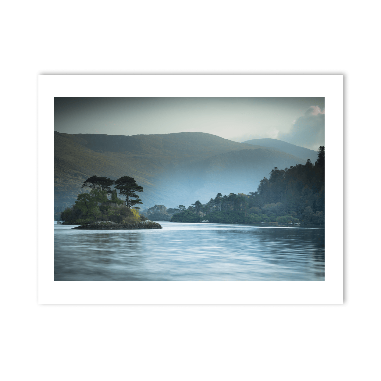 Nua Photography Print Gougane Barra Lake and Island on a Misty Morning, Co. Cork Gougane Barra Lake Misty Morning Print | Nua Photography