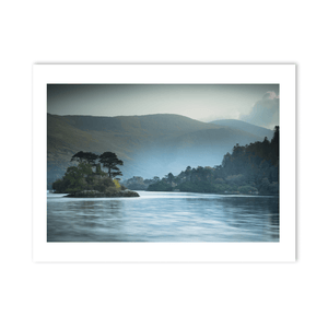 Nua Photography Print Gougane Barra Lake and Island on a Misty Morning, Co. Cork Gougane Barra Lake Misty Morning Print | Nua Photography