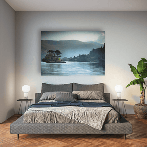 Nua Photography Print Gougane Barra Lake and Island on a Misty Morning, Co. Cork Gougane Barra Lake Misty Morning Print | Nua Photography