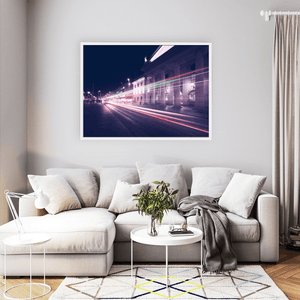 Nua Photography Print GPO O'Connell Street Light Trails at Night, Dublin City GPO O'Connell Street Light Trails Night Print | Nua Photography