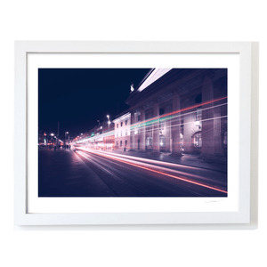 Nua Photography Print GPO O'Connell Street Light Trails at Night, Dublin City GPO O'Connell Street Light Trails Night Print | Nua Photography