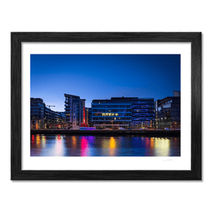 Nua Photography Print Grand Canal Dock Blue Hour Reflections, Dublin City Grand Canal Dock Blue Hour Reflections Print | Nua Photography