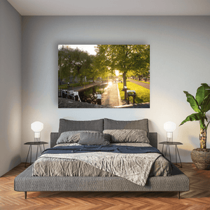 grand-canal-lock-golden-sunset-summer Pano