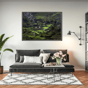 Nua Photography Print Green Valley Farmhouse Nestled in Rocky Hillside, Co. Cork Green Valley Farmhouse Rocky Hillside Cork Print | Nua Photography