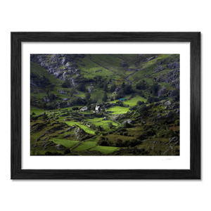 Nua Photography Print Green Valley Farmhouse Nestled in Rocky Hillside, Co. Cork Green Valley Farmhouse Rocky Hillside Cork Print | Nua Photography