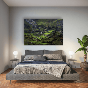 Nua Photography Print Green Valley Farmhouse Nestled in Rocky Hillside, Co. Cork Green Valley Farmhouse Rocky Hillside Cork Print | Nua Photography