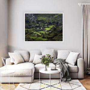 Nua Photography Print Green Valley Farmhouse Nestled in Rocky Hillside, Co. Cork Green Valley Farmhouse Rocky Hillside Cork Print | Nua Photography