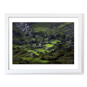 Nua Photography Print Green Valley Farmhouse Nestled in Rocky Hillside, Co. Cork Green Valley Farmhouse Rocky Hillside Cork Print | Nua Photography