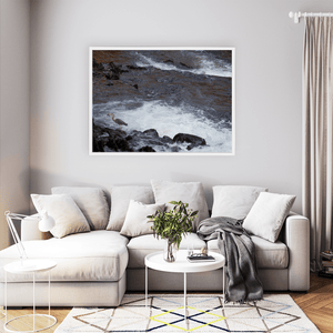 Nua Photography Print Grey Heron Fishing the River Rapids, Wales Grey Heron Fishing River Rapids Wales Print | Nua Photography
