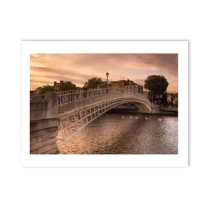 hapenny-bridge-sunset-swans-river-liffey PM