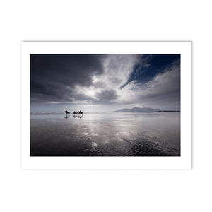 horse-riders-beach-dramatic-sky-mourne-mountains PM