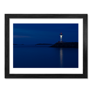 Nua Photography Print Howth Harbour Lighthouse at Blue Hour, Co. Dublin Howth Harbour Lighthouse Blue Hour Print | Nua Photography