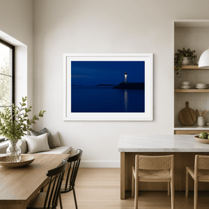 Nua Photography Print Howth Harbour Lighthouse at Blue Hour, Co. Dublin Howth Harbour Lighthouse Blue Hour Print | Nua Photography