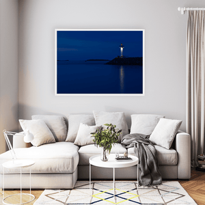 Nua Photography Print Howth Harbour Lighthouse at Blue Hour, Co. Dublin Howth Harbour Lighthouse Blue Hour Print | Nua Photography