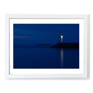 Nua Photography Print Howth Harbour Lighthouse at Blue Hour, Co. Dublin Howth Harbour Lighthouse Blue Hour Print | Nua Photography