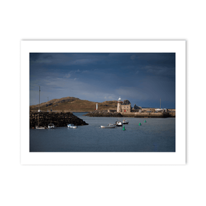 Nua Photography Print Howth Harbour Lighthouse with Ireland's Eye, Co. Dublin Howth Harbour Lighthouse Ireland's Eye | Nua Photography