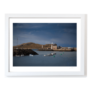 Nua Photography Print Howth Harbour Lighthouse with Ireland's Eye, Co. Dublin Howth Harbour Lighthouse Ireland's Eye | Nua Photography