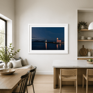 Nua Photography Print Howth Harbour Lighthouse at Night, Co. Dublin Howth Harbour Lighthouse at Night Print | Nua Photography