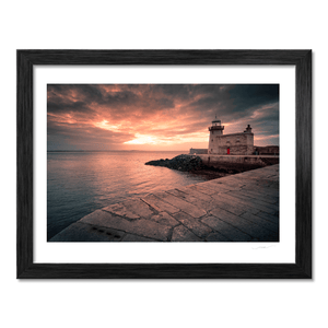 Nua Photography Print Howth Harbour Lighthouse at Sunset, Co. Dublin Howth Harbour Lighthouse Sunset Print | Nua Photography