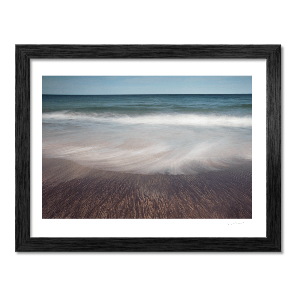 Nua Photography Print Icelandic Black Sand Beach Wave Motion, Iceland Icelandic Black Sand Beach Wave Motion Print | Nua Photography