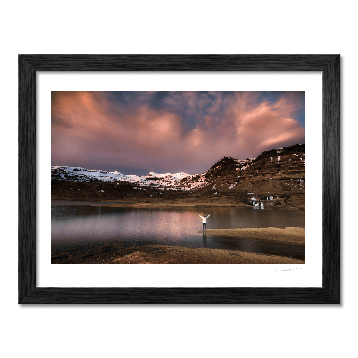 Nua Photography Print Mountain Lake at Sunset, Iceland Mountain Lake at Sunset Iceland Print | Nua Photography