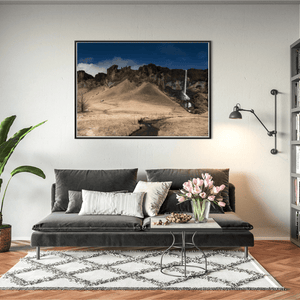Nua Photography Print Icelandic Waterfall and Dramatic Cliffs, Iceland Icelandic Waterfall and Dramatic Cliffs Print | Nua Photography