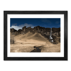 Nua Photography Print Icelandic Waterfall and Dramatic Cliffs, Iceland Icelandic Waterfall and Dramatic Cliffs Print | Nua Photography
