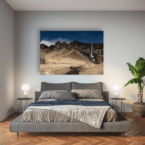Nua Photography Print Icelandic Waterfall and Dramatic Cliffs, Iceland Icelandic Waterfall and Dramatic Cliffs Print | Nua Photography