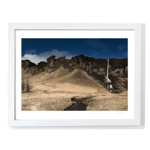 Nua Photography Print Icelandic Waterfall and Dramatic Cliffs, Iceland Icelandic Waterfall and Dramatic Cliffs Print | Nua Photography