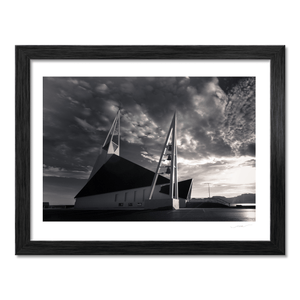 Nua Photography Print Modern Icelandic Church Under Dramatic Skies, Iceland Modern Icelandic Church Dramatic Skies Print | Nua Photography