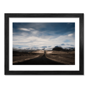 Nua Photography Print Remote Icelandic Church and Mountain Road, Iceland Remote Icelandic Church and Mountain Road Print | Nua Photography