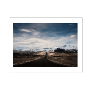 Nua Photography Print Remote Icelandic Church and Mountain Road, Iceland Remote Icelandic Church and Mountain Road Print | Nua Photography