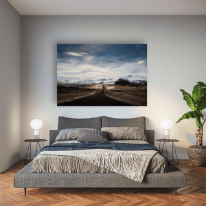 Nua Photography Print Remote Icelandic Church and Mountain Road, Iceland Remote Icelandic Church and Mountain Road Print | Nua Photography