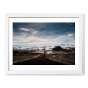 Nua Photography Print Remote Icelandic Church and Mountain Road, Iceland Remote Icelandic Church and Mountain Road Print | Nua Photography