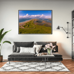 Nua Photography Print Inch Beach and Estuary Aerial Panorama, Co. Kerry Inch Beach Estuary Aerial Panorama Print | Nua Photography