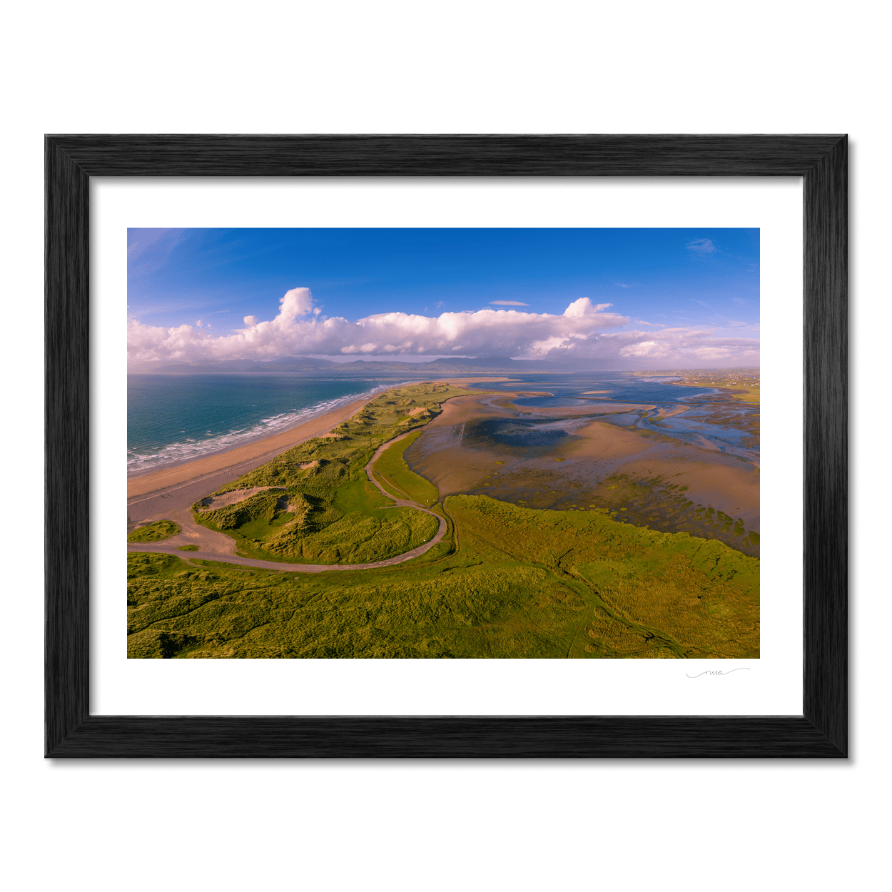 Nua Photography Print Inch Beach and Estuary Aerial Panorama, Co. Kerry Inch Beach Estuary Aerial Panorama Print | Nua Photography