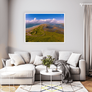 Nua Photography Print Inch Beach and Estuary Aerial Panorama, Co. Kerry Inch Beach Estuary Aerial Panorama Print | Nua Photography