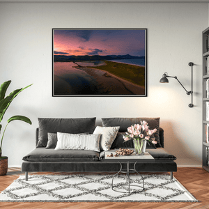 Nua Photography Print Inch Beach and Dingle Peninsula Aerial Sunset, Co. Kerry Inch Beach Dingle Peninsula Aerial Sunset Print | Nua Photography